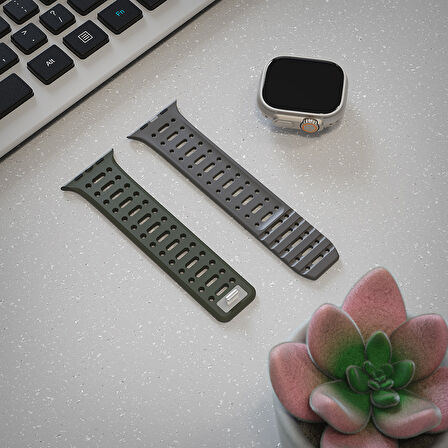 Apple Watch Ultra / Watch Ultra 2 49mm Uyumlu Kordon Yumuşak Soft Silikon Kayış Kordon