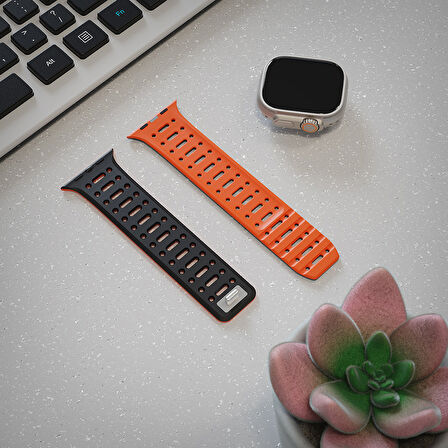 Apple Watch Ultra / Watch Ultra 2 49mm Uyumlu Kordon Yumuşak Soft Silikon Kayış Kordon