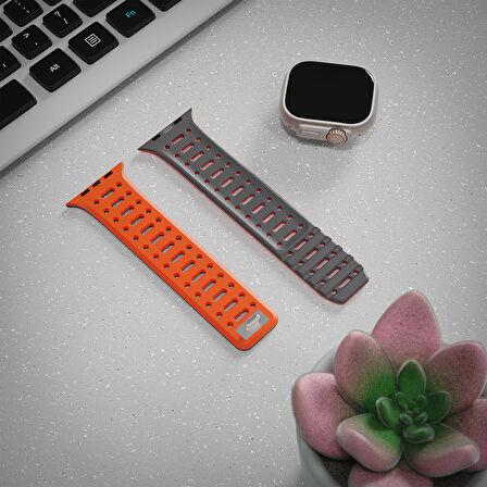 Apple Watch Ultra / Watch Ultra 2 49mm Uyumlu Kordon Yumuşak Soft Silikon Kayış Kordon