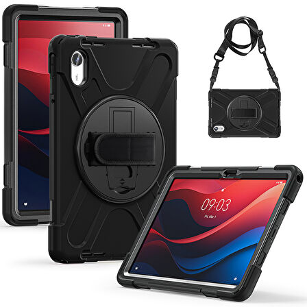 Lenovo Tab M11 Tb 330FU 11 inç Uyumlu Yüksek Korumalı Askı Kayışlı Tablet Silikon Kılıf