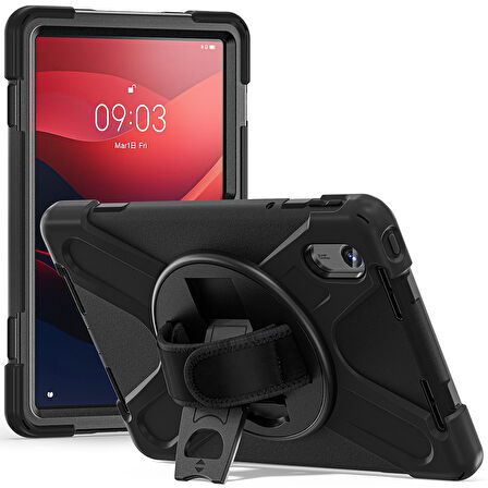 Lenovo Tab K11 Tb 330FU 11 inç Uyumlu Yüksek Korumalı Askı Kayışlı Tablet Silikon Kılıf