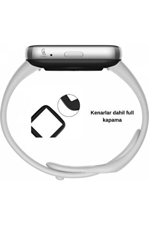 Xiaomi Redmi Watch 4 Uyumlu Yumuşak Silikon Kordon ve Kavisli Ekran Koruyucu Seti