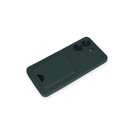 Xiaomi Redmi 13C Uyumlu Arka Kamera Korumalı Kart Koyulabilen Silikon Kartlıklı Kılıf Kapak