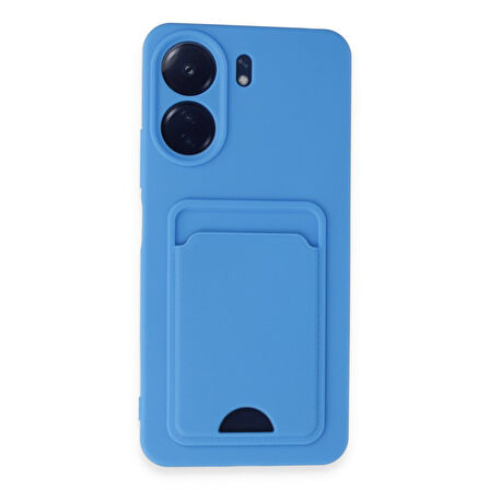 Xiaomi Redmi 13C Uyumlu Arka Kamera Korumalı Kart Koyulabilen Silikon Kartlıklı Kılıf Kapak