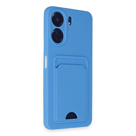 Xiaomi Redmi 13C Uyumlu Arka Kamera Korumalı Kart Koyulabilen Silikon Kartlıklı Kılıf Kapak