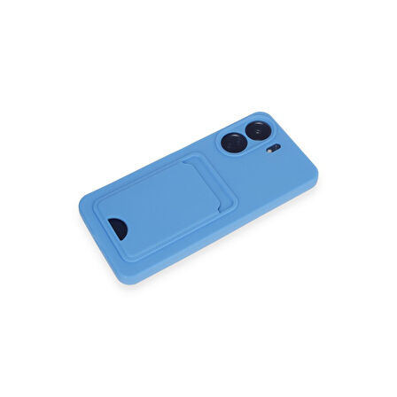 Xiaomi Redmi 13C Uyumlu Arka Kamera Korumalı Kart Koyulabilen Silikon Kartlıklı Kılıf Kapak