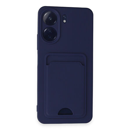 Xiaomi Redmi 13C Uyumlu Arka Kamera Korumalı Kart Koyulabilen Silikon Kartlıklı Kılıf Kapak