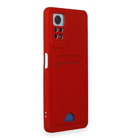 Xiaomi Redmi Note 12 Pro 4G Uyumlu Arka Kamera Korumalı Kart Koyulabilen Silikon Kartlıklı Kılıf Kapak