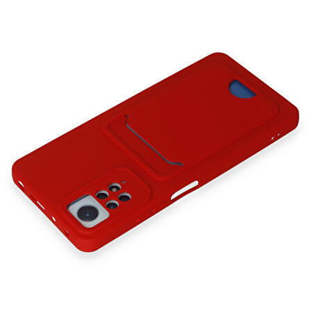 Xiaomi Redmi Note 12 Pro 4G Uyumlu Arka Kamera Korumalı Kart Koyulabilen Silikon Kartlıklı Kılıf Kapak