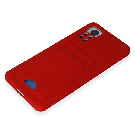 Xiaomi Redmi Note 12 Pro 4G Uyumlu Arka Kamera Korumalı Kart Koyulabilen Silikon Kartlıklı Kılıf Kapak