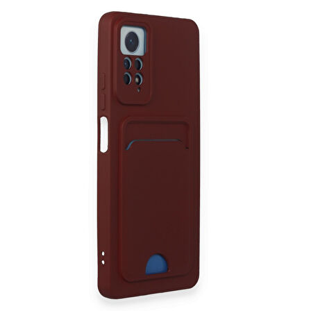 Xiaomi Redmi Note 12 Pro 4G Uyumlu Arka Kamera Korumalı Kart Koyulabilen Silikon Kartlıklı Kılıf Kapak