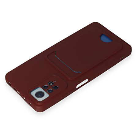 Xiaomi Redmi Note 12 Pro 4G Uyumlu Arka Kamera Korumalı Kart Koyulabilen Silikon Kartlıklı Kılıf Kapak