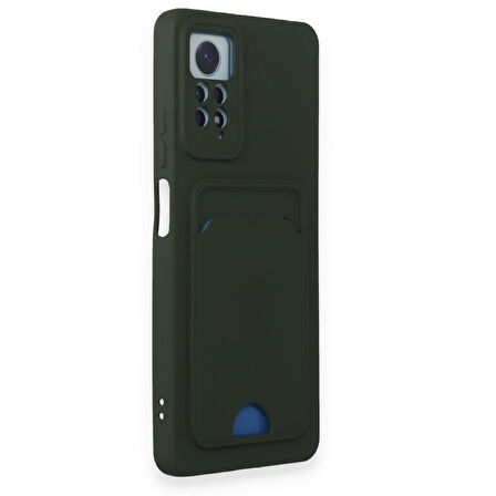 Xiaomi Redmi Note 12 Pro 4G Uyumlu Arka Kamera Korumalı Kart Koyulabilen Silikon Kartlıklı Kılıf Kapak