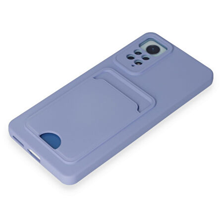 Xiaomi Redmi Note 12 Pro 4G Uyumlu Arka Kamera Korumalı Kart Koyulabilen Silikon Kartlıklı Kılıf Kapak