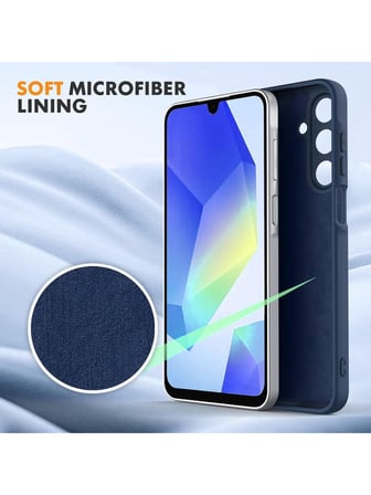 Samsung Galaxy A37 Uyumlu Içi Kadife Lansman Kılıf ve Şeffaf Temperli Cam Ekran Koruyucu