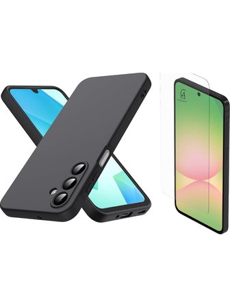 Samsung Galaxy A37 Uyumlu Içi Kadife Lansman Kılıf ve Şeffaf Temperli Cam Ekran Koruyucu