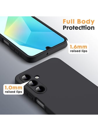 Samsung Galaxy A37 Uyumlu Içi Kadife Lansman Kılıf ve Şeffaf Temperli Cam Ekran Koruyucu