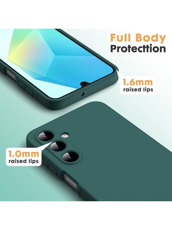 Samsung Galaxy A57 Uyumlu Içi Kadife Lansman Kılıf ve Şeffaf Temperli Cam Ekran Koruyucu