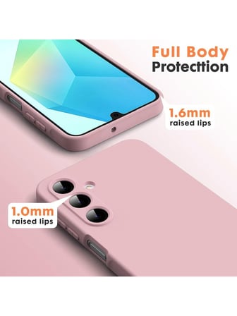 Samsung Galaxy A57 Uyumlu Içi Kadife Lansman Kılıf ve Şeffaf Temperli Cam Ekran Koruyucu