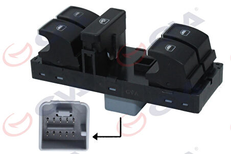 CAM AÇMA ANAHTARI DÖRTLÜ-NİKELAJLI POLO 2010  6R0959857E 6C0959857