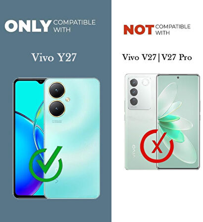 Vivo Y27 4G ile Uyumlu Kılıf Şeffaf Kamera Korumalı Esnek Silikon Telefon Kılıfı Kapak