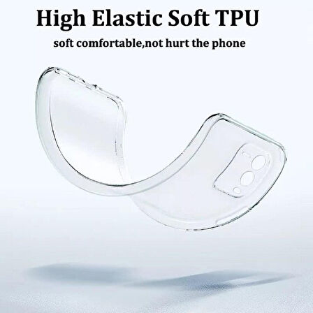 Vivo Y27 4G ile Uyumlu Kılıf Şeffaf Kamera Korumalı Esnek Silikon Telefon Kılıfı Kapak