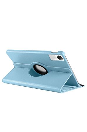 Xiaomi Redmi Pad SE 11 Inç ile Uyumlu 360° Dönebilen Standlı Tablet Kılıfı Mavi