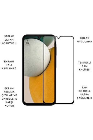 Samsung Galaxy A15 ile Uyumlu Telefon Kılıfı ve 5D Tam Kaplayan Cam Ekran Koruyucu