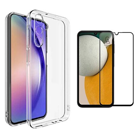Samsung Galaxy A15 ile Uyumlu Telefon Kılıfı ve 5D Tam Kaplayan Cam Ekran Koruyucu