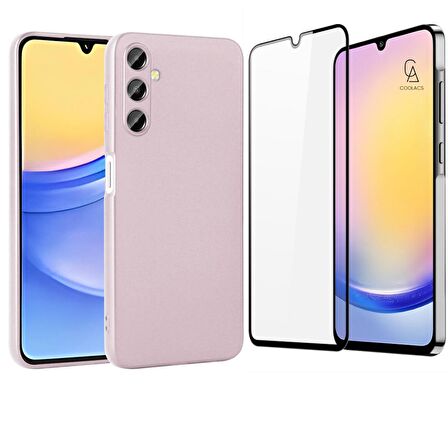 Samsung Galaxy A25 ile Uyumlu Telefon Kılıfı ve 5D Tam Kaplayan Cam Ekran Koruyucu