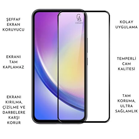 Samsung Galaxy A35 ile Uyumlu Telefon Kılıfı ve 5D Tam Kaplayan Cam Ekran Koruyucu