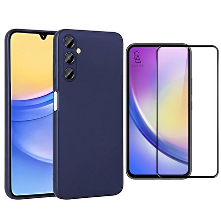 Samsung Galaxy A35 ile Uyumlu Telefon Kılıfı ve 5D Tam Kaplayan Cam Ekran Koruyucu