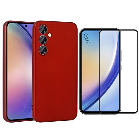 Samsung Galaxy A55 5G ile Uyumlu Telefon Kılıfı ve 5D Tam Kaplayan Cam Ekran Koruyucu