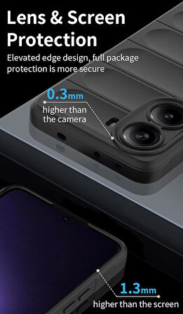 Xiaomi Poco X7 Pro Uyumlu Kılıf Esnek Tpu Oyuklu Arka Yüzey Tasarımlı Silikon Kapak