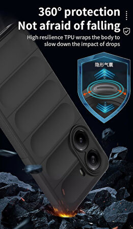 Xiaomi Poco X7 Pro Uyumlu Kılıf Esnek Tpu Oyuklu Arka Yüzey Tasarımlı Silikon Kapak