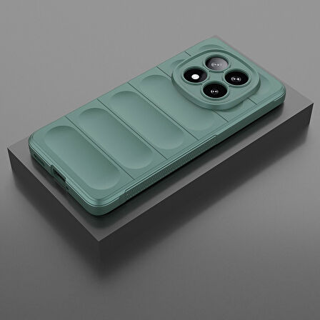 Xiaomi Redmi Note 14 Pro Plus Uyumlu Kılıf Esnek Tpu Oyuklu Arka Yüzey Tasarımlı Silikon Kapak