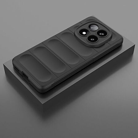 Xiaomi Redmi Note 14 Pro Plus Uyumlu Kılıf Esnek Tpu Oyuklu Arka Yüzey Tasarımlı Silikon Kapak