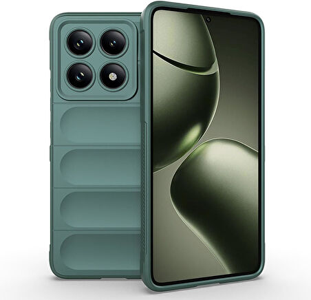 Xiaomi 14T Uyumlu Kılıf Esnek Tpu Oyuklu Arka Yüzey Tasarımlı Silikon Kapak