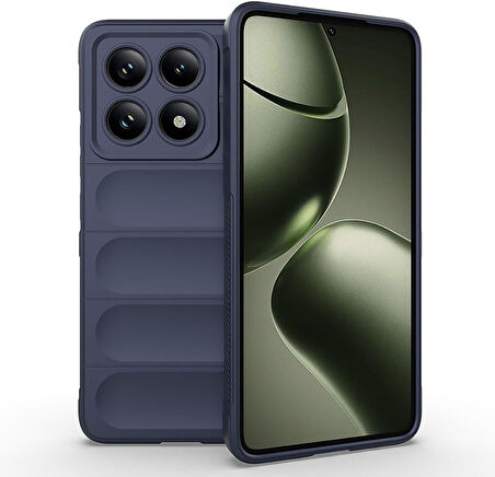 Xiaomi 14T Uyumlu Kılıf Esnek Tpu Oyuklu Arka Yüzey Tasarımlı Silikon Kapak