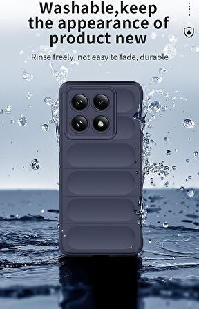 Xiaomi 14T Uyumlu Kılıf Esnek Tpu Oyuklu Arka Yüzey Tasarımlı Silikon Kapak