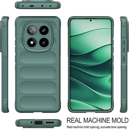 Xiaomi Redmi Note 14 Pro 5G Uyumlu Kılıf Esnek Tpu Oyuklu Arka Yüzey Tasarımlı Silikon Kapak