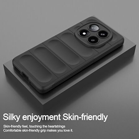 Xiaomi Redmi Note 14 Pro 5G Uyumlu Kılıf Esnek Tpu Oyuklu Arka Yüzey Tasarımlı Silikon Kapak