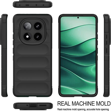 Xiaomi Redmi Note 14 Pro 5G Uyumlu Kılıf Esnek Tpu Oyuklu Arka Yüzey Tasarımlı Silikon Kapak