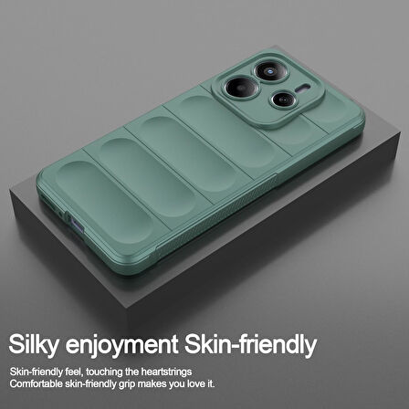 Xiaomi Redmi Note 14 4G Uyumlu Kılıf Esnek Tpu Oyuklu Arka Yüzey Tasarımlı Silikon Kapak