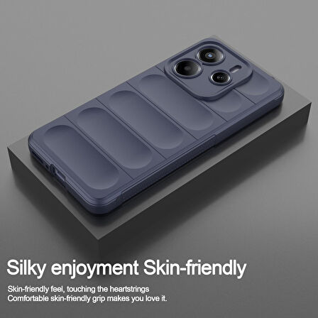 Xiaomi Redmi Note 14 4G Uyumlu Kılıf Esnek Tpu Oyuklu Arka Yüzey Tasarımlı Silikon Kapak