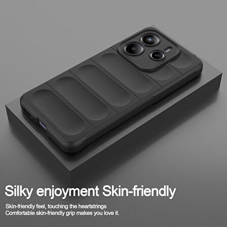 Xiaomi Redmi Note 14 4G Uyumlu Kılıf Esnek Tpu Oyuklu Arka Yüzey Tasarımlı Silikon Kapak