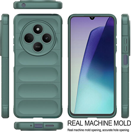 Xiaomi Redmi 14C Uyumlu Kılıf Esnek Tpu Oyuklu Arka Yüzey Tasarımlı Silikon Kapak