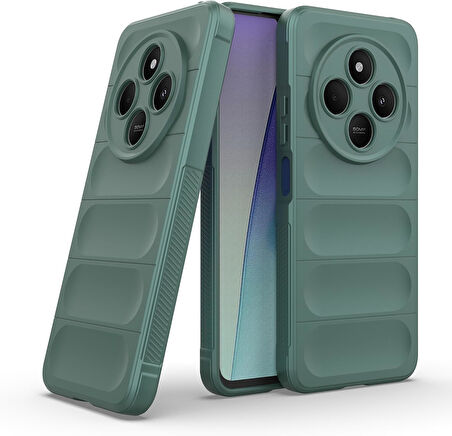 Xiaomi Redmi 14C Uyumlu Kılıf Esnek Tpu Oyuklu Arka Yüzey Tasarımlı Silikon Kapak