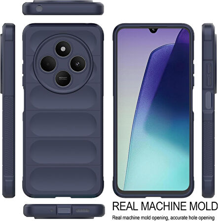 Xiaomi Redmi 14C Uyumlu Kılıf Esnek Tpu Oyuklu Arka Yüzey Tasarımlı Silikon Kapak