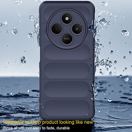 Xiaomi Redmi 14C Uyumlu Kılıf Esnek Tpu Oyuklu Arka Yüzey Tasarımlı Silikon Kapak